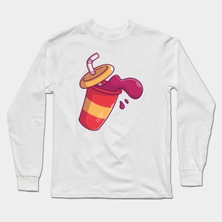 Soda drinks cartoon Long Sleeve T-Shirt